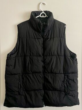 🏴‍☠️ SHEIN Plus Size Black Quilted Puffer Vest 🏴‍☠️